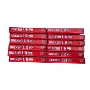 **NEW** Maxell UR 90 Blank Cassette Tapes - 12Pack